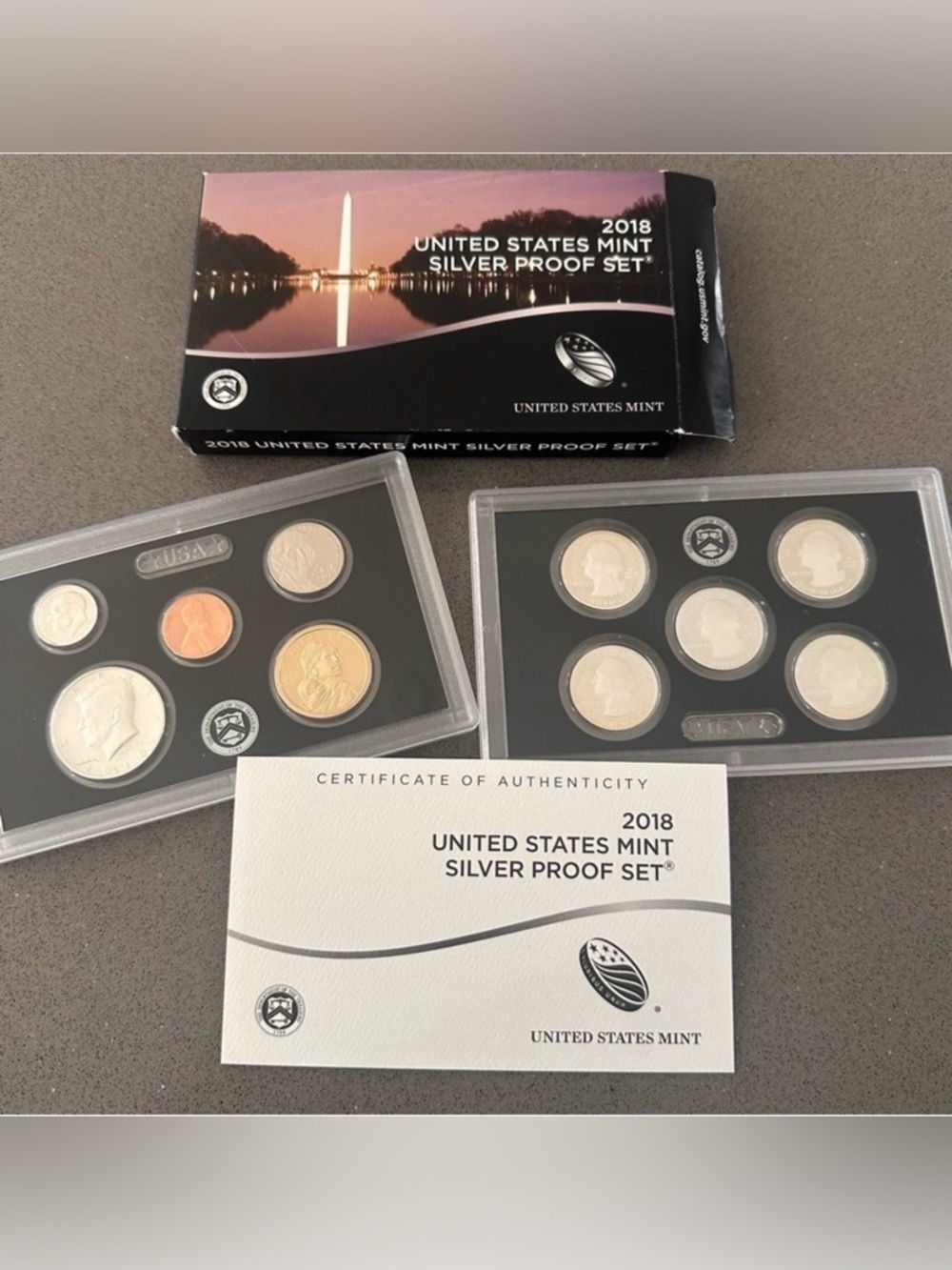 2018 U.S. Mint Silver Proof Set – Complete w/ Box & COA